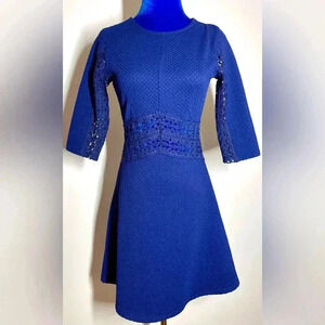 ASOS | Fitted Mini Cutout Dress | Navy - Long sleeve | Women’s 0